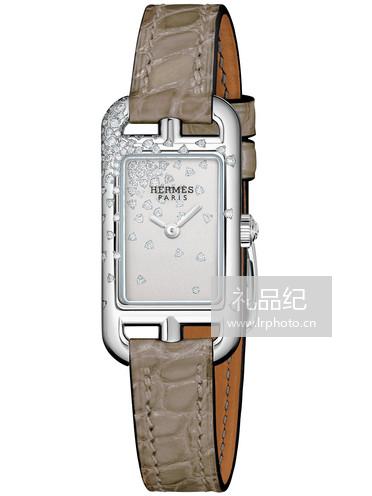 爱马仕Hermes Nantucket_Jete_de_diamants_brun适合日间佩戴的珠宝腕表