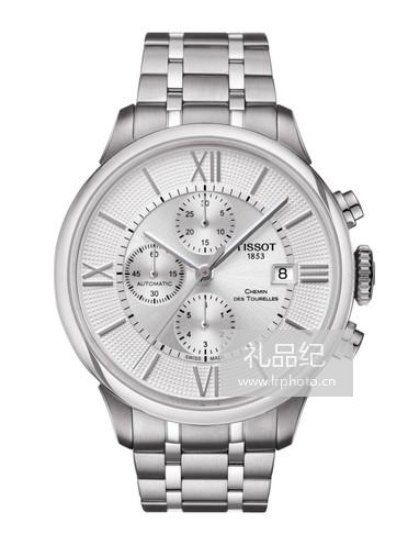 Tissot 天梭杜鲁尔镂空系列钢带机械男表T0994271103800
