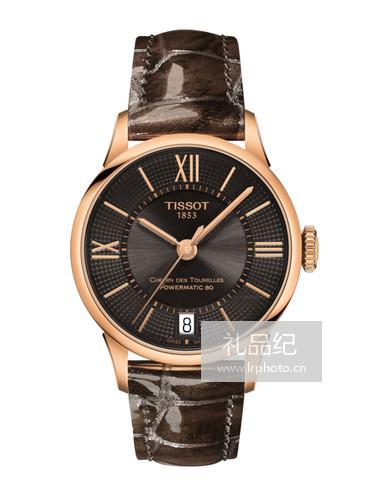 Tissot  天梭杜鲁尔系列皮带80机芯机械女表T0992073644800