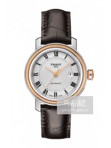 Tissot 天梭港湾系列皮带机械女表T0970072603300