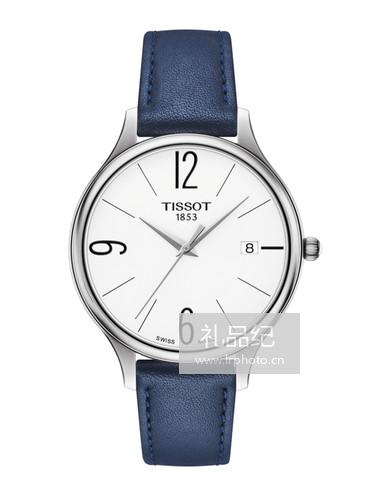 Tissot 天梭臻时系列皮带石英女表T1032101601700