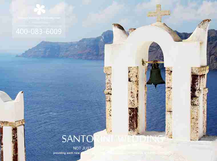 希腊圣托里尼岛天台婚礼 希腊婚礼-greece wedding 梦幻海外婚礼