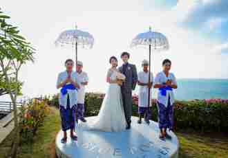 bali island blue church wedding