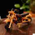 实木摩托车模型摆件工艺品木质摩托车家居装饰品
